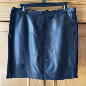 Boston Proper size large leather mini skirt.